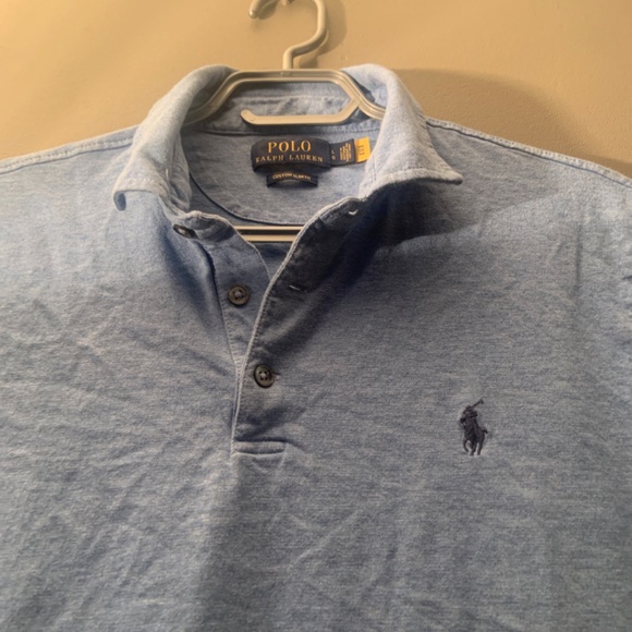 Ralph Lauren Polo - Baby Blue Polo Shirt Size Large - Picture 2 of 4
